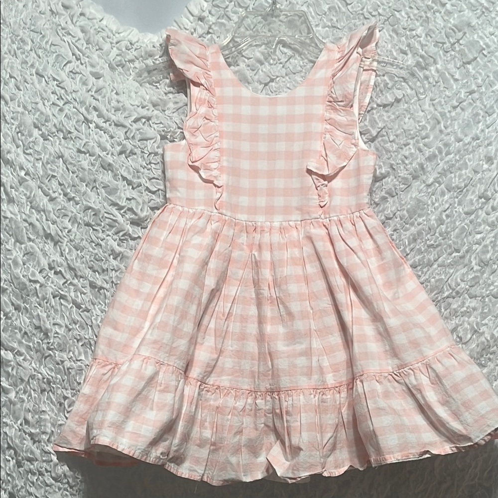 MAX STUDIO PINK & WHITE GINGHAM GIRLS PORTRAIT, DRESS SIZE 6